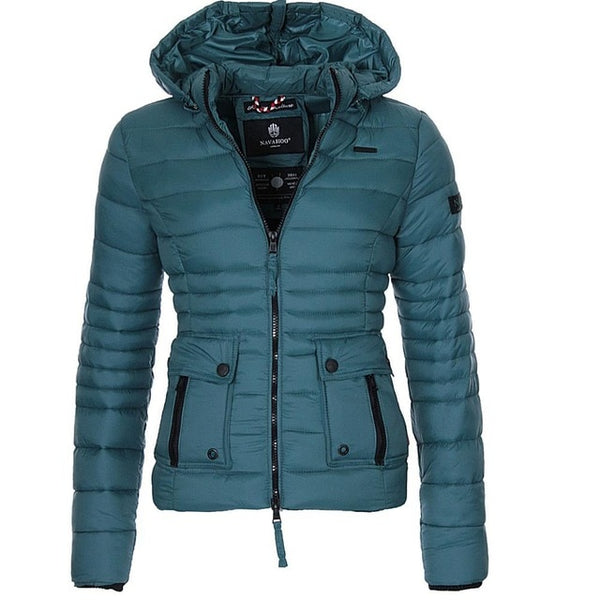 ZOGAA Winter Parkas Women's Warmth Coats Puffer Jacket Parka Women Fashion Slim Fit Solid Coat Outwear Women Parkas