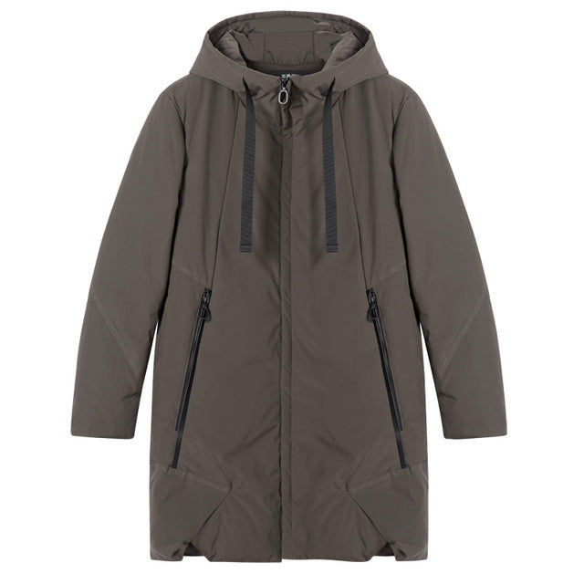 Enjeolon Brand winter Cotton Padded coat men long Jacket Men thick hoodies Parka coat male Quilted winter jacket Coat 3XL MF0060