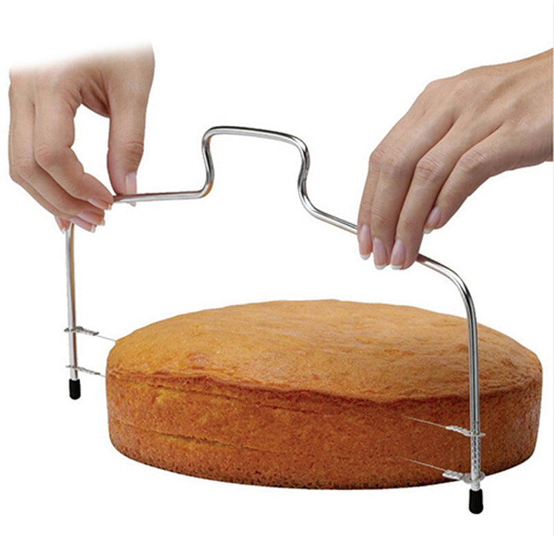 10 Inch Cake Slicing Knife DIY Stainless Steel Double Line Adjustable Butter Butter Bread Cake Cutter Home Kitchen Baking Tools