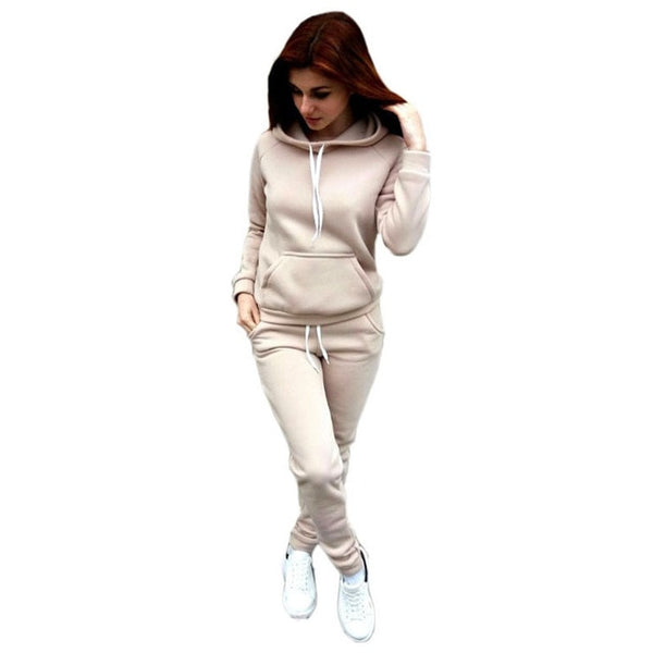 NIBESSER Women Two Piece Sportwear Set Women Winter Autumn Tracksuits Hooded Sweatshirt & Pants Track Suit Hoodie 2 Piece Set