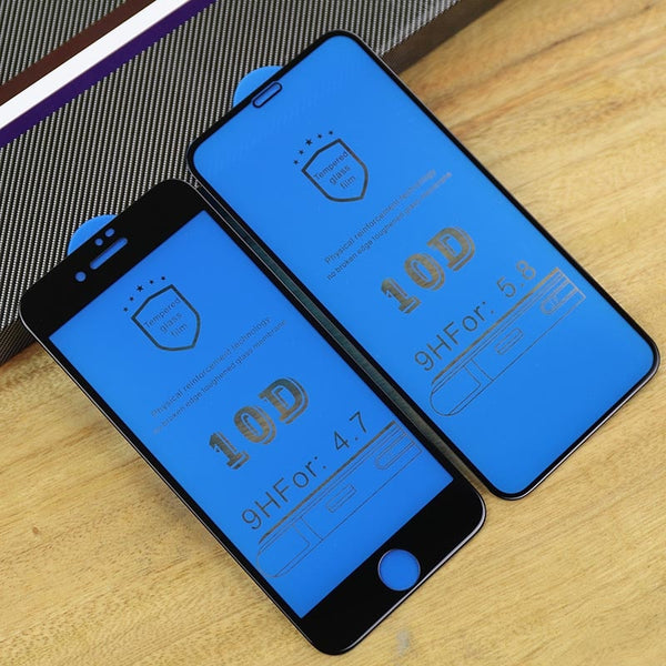 10D Tempered Glass for iPhone X XS 8 7 6 6s Plus Screen Protector full cover Glass for iphone XS Max XR Protective Film