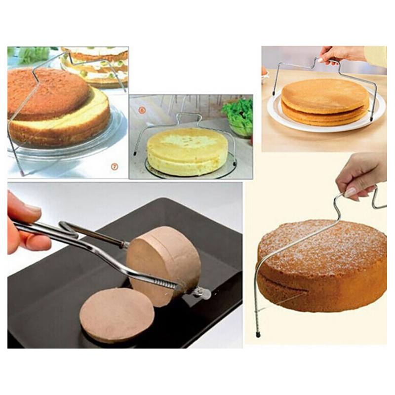1PC Stainless Steel Adjustable Wire Cake Slicer Cutter Leveler DIY Cake Baking Tools High Quality Kitchen Accessories