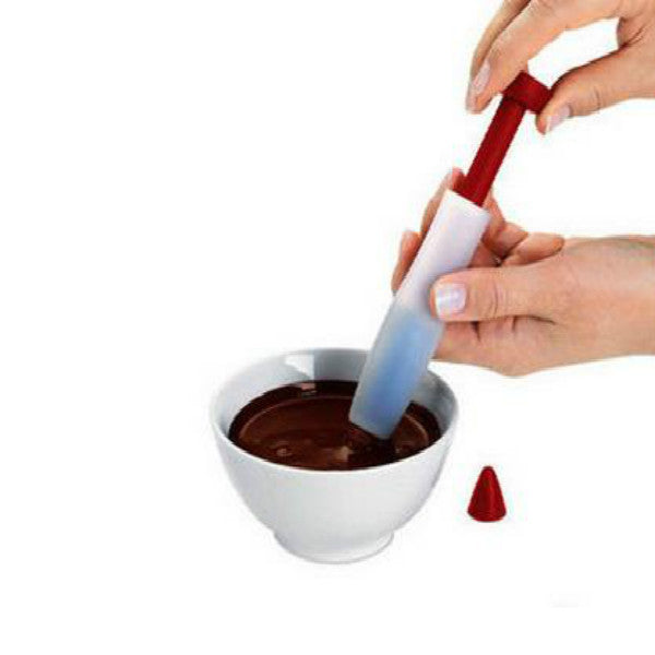 Silicone Pastry Cake Cream Cookie Chocolate Decorating Syringe Plate Paint Pen