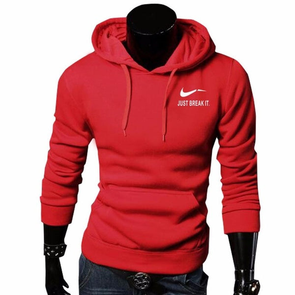 2018 Autumn New Arrival High JUST BREAK IT Printed Sportswear Men Sweatshirt Hip-Hop Male Hooded Hoodies Pullover Hoody clothing
