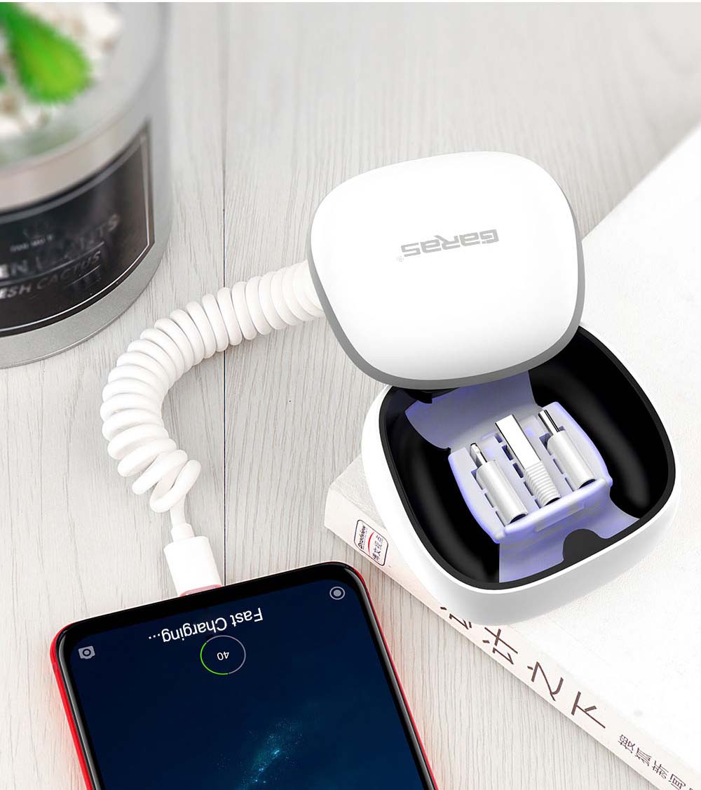 GARAS Power Bank PD/QC3.0 for iPhone/Micro USB/USB C mini Powerbank Fast Charger For xiaomi/huawei Type C To Type C Spring Cable