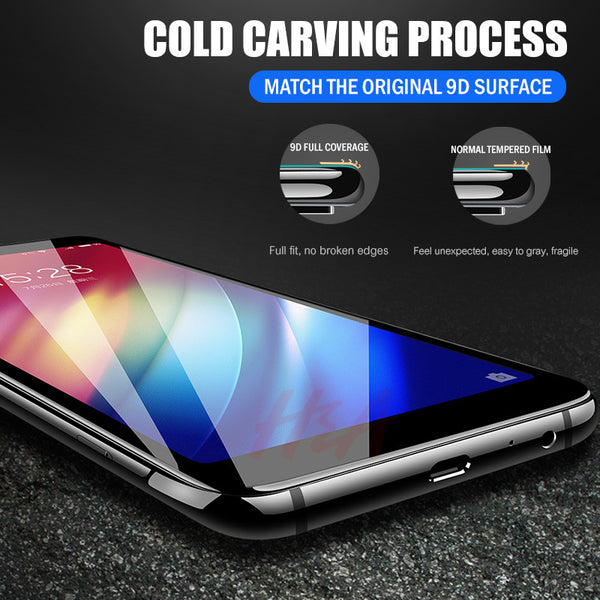 H&A 9D Tempered Glass For Samsung Galaxy J4 Plus J6 J8 A6 A8 A7 2018 Screen Protector A5 A3 A7 2017 Protective Glass Film