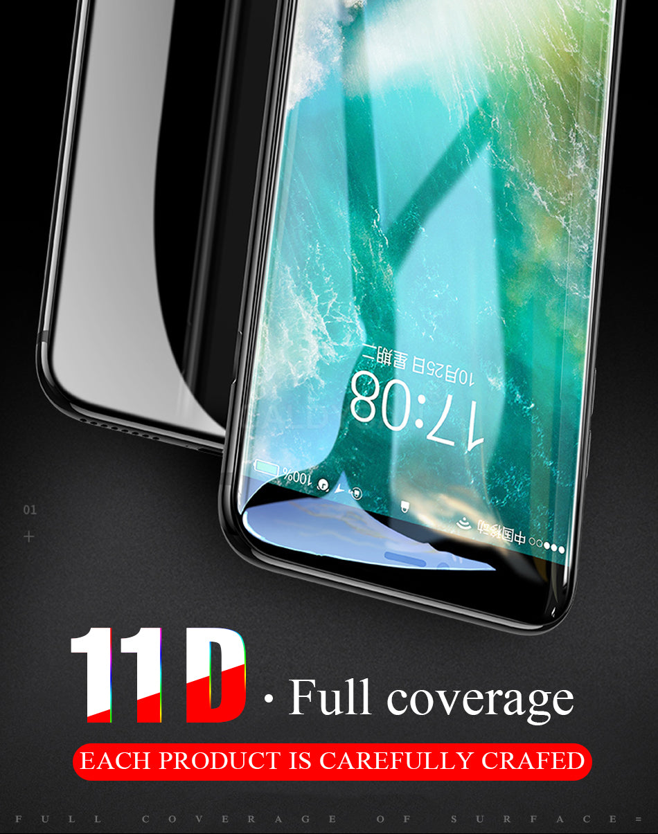 11D Curved Edge Protective Glass on the For iPhone 7 8 6 6S Plus Tempered Screen Protector For iPhone 8 7 6 6s Plus Glass Film