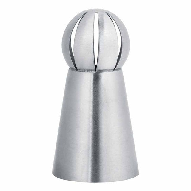 1/3PC Cupcake Stainless Steel Sphere Ball Shape Icing Piping Nozzles Pastry Cream Tips Flower Torch Pastry Tube Decoration