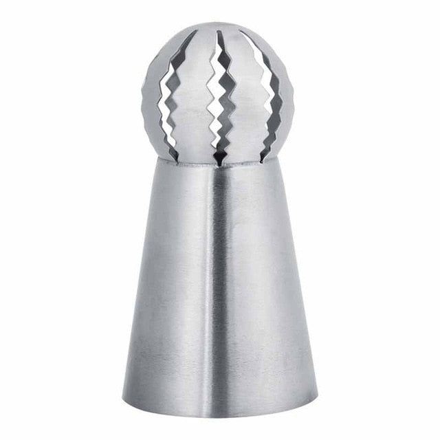 1/3PC Cupcake Stainless Steel Sphere Ball Shape Icing Piping Nozzles Pastry Cream Tips Flower Torch Pastry Tube Decoration