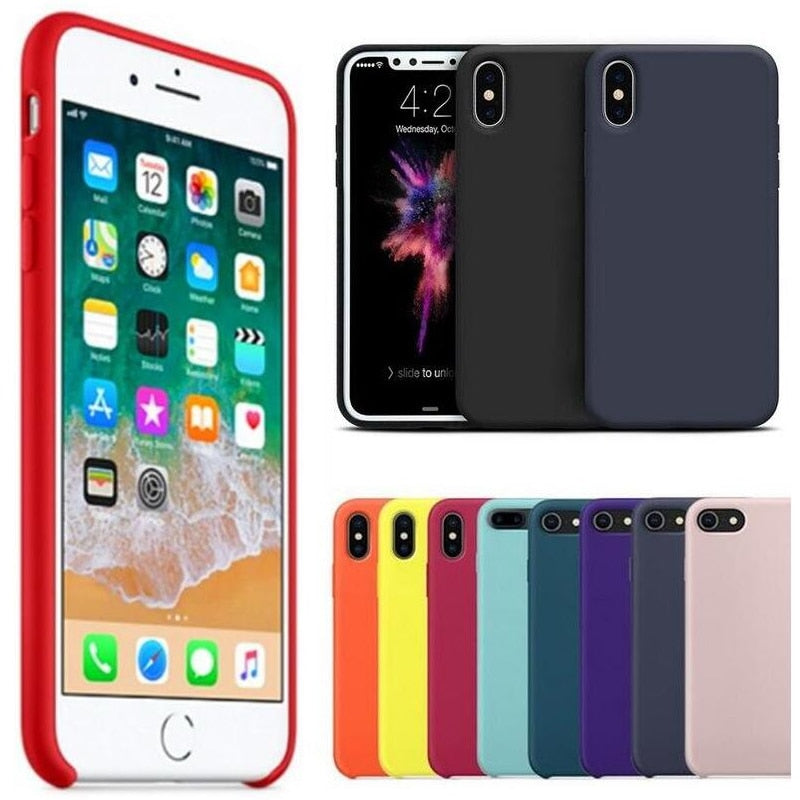 Have LOGO Case For iPhone Xs MAX XR X Cases For Apple For iPhone 7 8 6 s Plus 5s SE Original Official Style Silicone Case logo