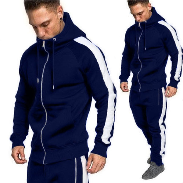 Tracksuits Men 2PC Outwear Sportsuit Sets Male Sweatshirts Men Set Clothing+Pants Hoodies Plus Size Moleton Masculino Coats 2019