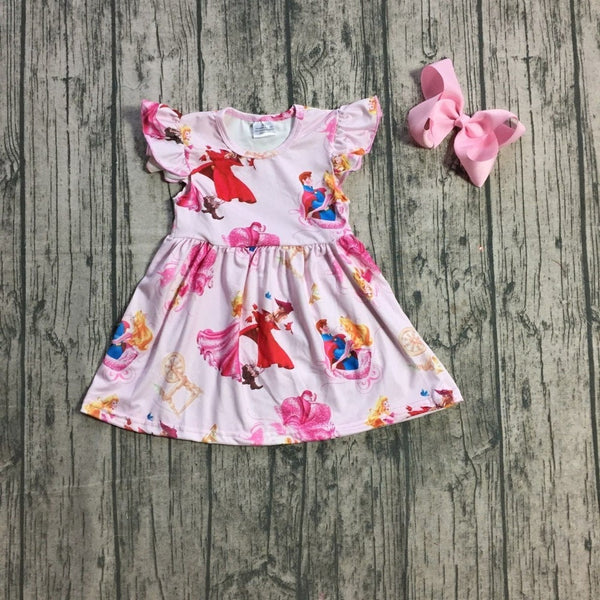 new arrivals summer baby girls children clothes short sleeve kenn length dress milk silk princess match accessory kids boutique