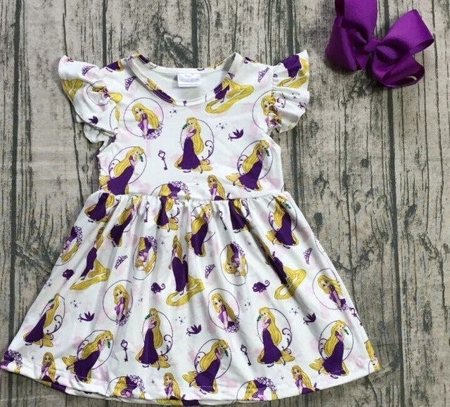 new arrivals summer baby girls children clothes short sleeve kenn length dress milk silk princess match accessory kids boutique