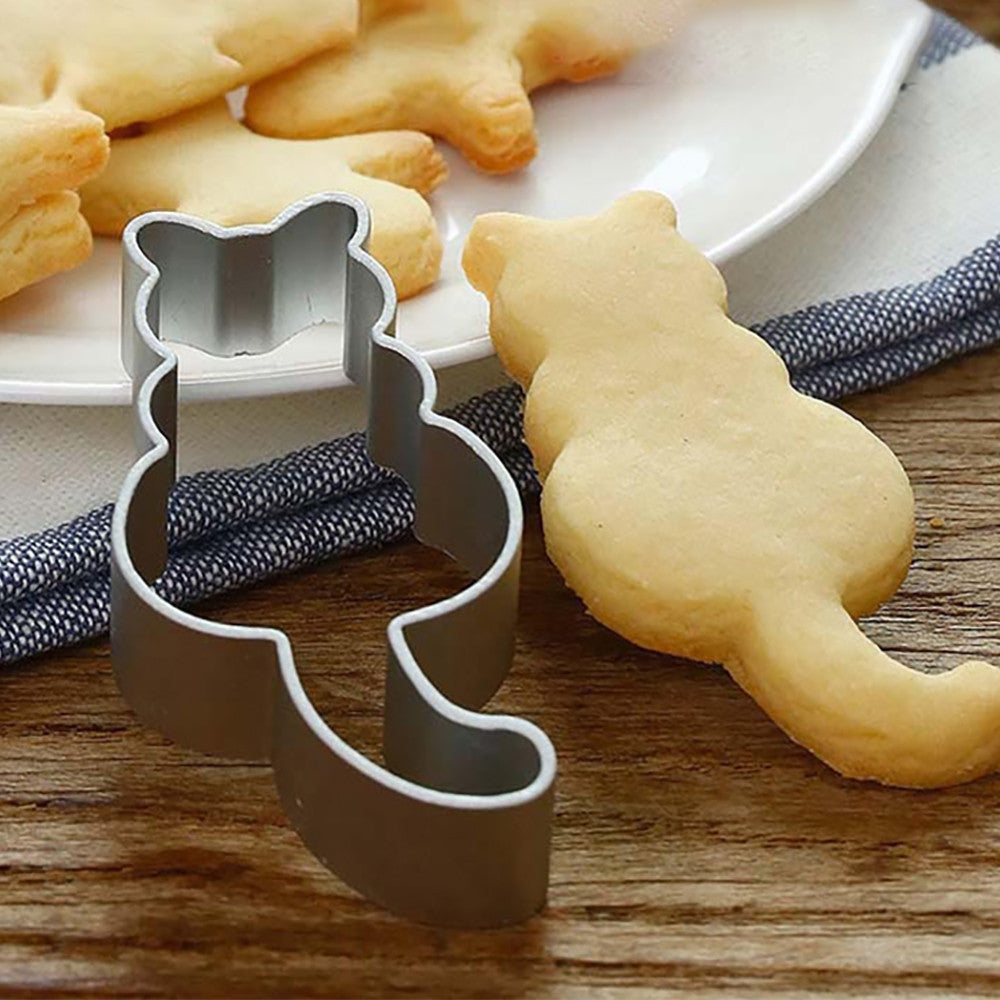 Cat Shaped Cake Tools Aluminium Mold Sugarcraft Cake Cookies Pastry Baking Cutter Mould