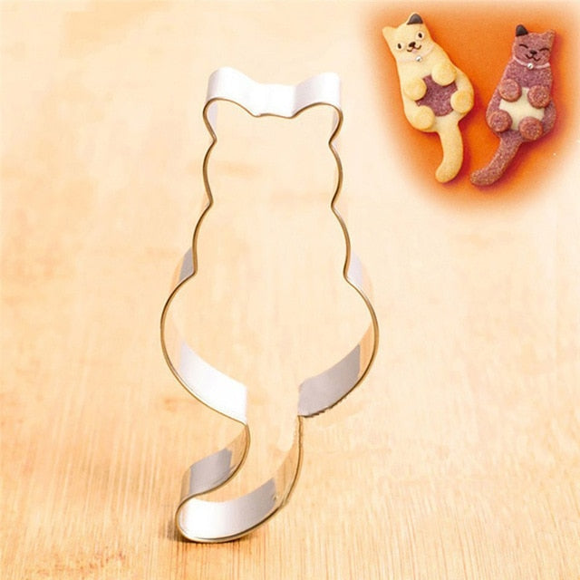 Cat Shaped Cake Tools Aluminium Mold Sugarcraft Cake Cookies Pastry Baking Cutter Mould