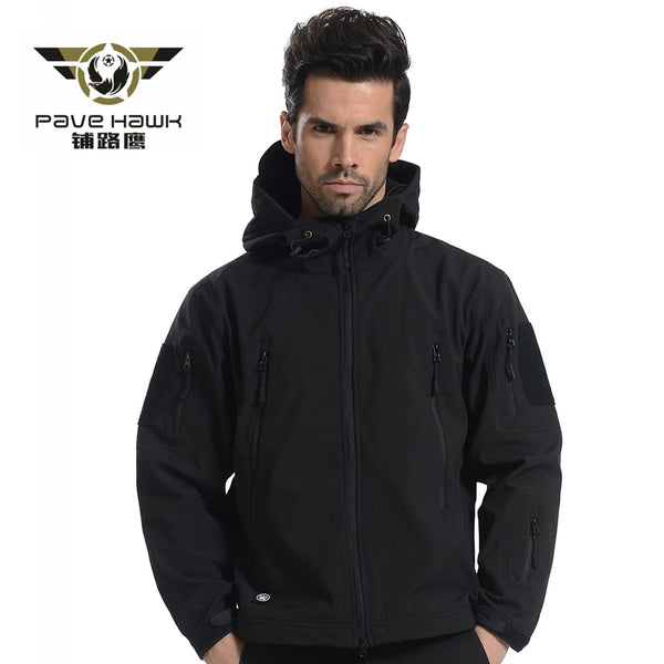 Softshell Jacket Men Fleece Waterproof Windproof Warm Winter Camouflage Windbreaker Hiking Hunting Coat Military Jacket Tactical