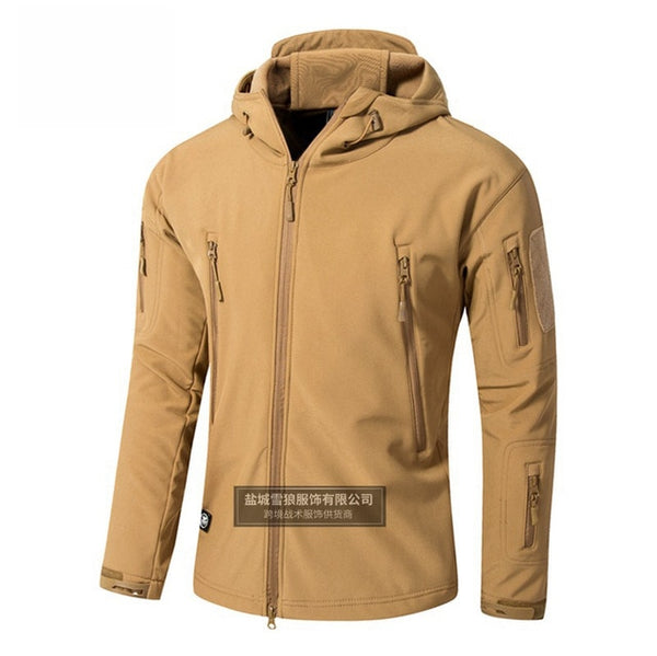 Softshell Jacket Men Fleece Waterproof Windproof Warm Winter Camouflage Windbreaker Hiking Hunting Coat Military Jacket Tactical
