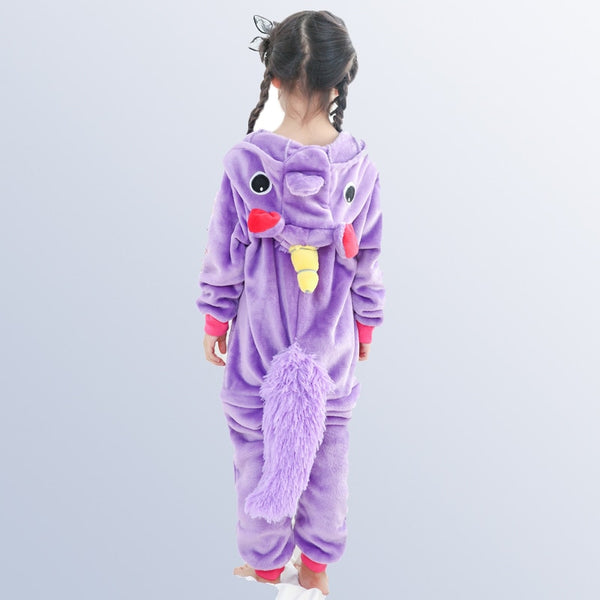 Children's Pajamas for Boys Girls Unicorn Pajamas Flannel Kids Pijamas Set Animal Kids Sleepwear Winter Boys Gilrs Onesies 4-12