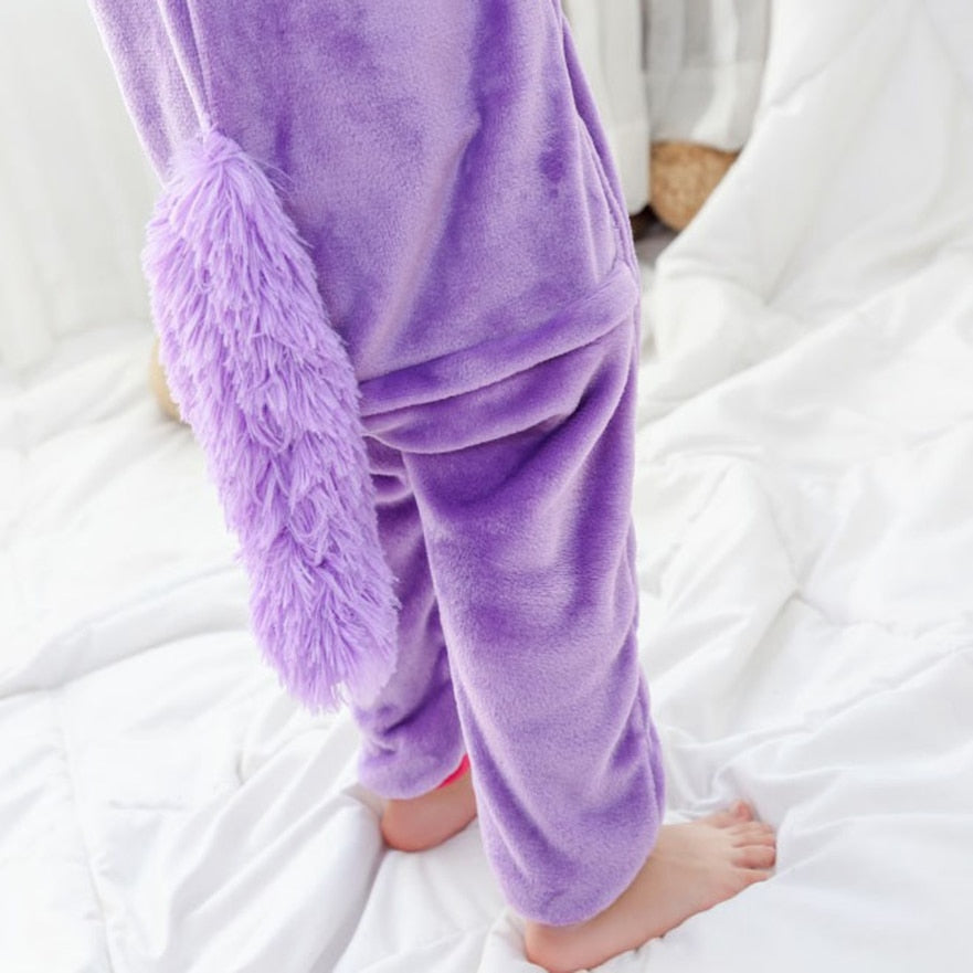 Children's Pajamas for Boys Girls Unicorn Pajamas Flannel Kids Pijamas Set Animal Kids Sleepwear Winter Boys Gilrs Onesies 4-12