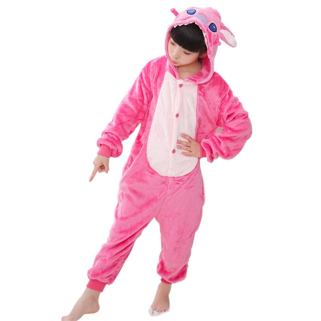 Children's Pajamas for Boys Girls Unicorn Pajamas Flannel Kids Pijamas Set Animal Kids Sleepwear Winter Boys Gilrs Onesies 4-12