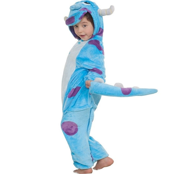 Children's Pajamas for Boys Girls Unicorn Pajamas Flannel Kids Pijamas Set Animal Kids Sleepwear Winter Boys Gilrs Onesies 4-12