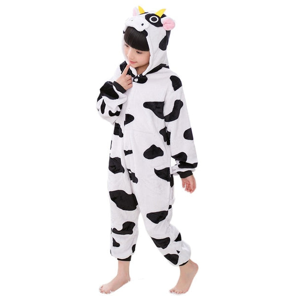 Children's Pajamas for Boys Girls Unicorn Pajamas Flannel Kids Pijamas Set Animal Kids Sleepwear Winter Boys Gilrs Onesies 4-12
