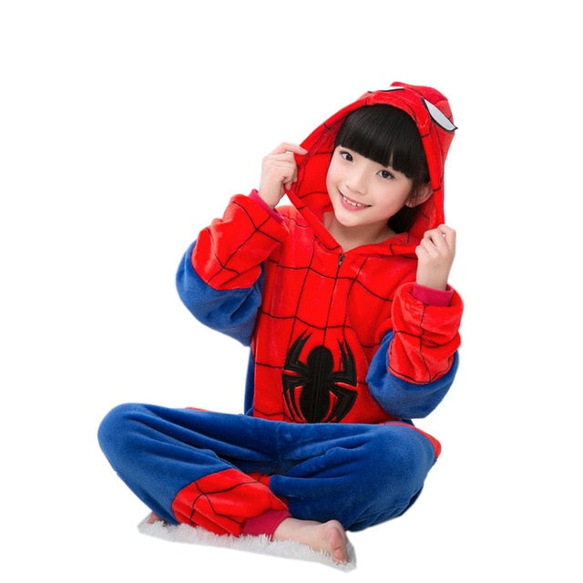 Children's Pajamas for Boys Girls Unicorn Pajamas Flannel Kids Pijamas Set Animal Kids Sleepwear Winter Boys Gilrs Onesies 4-12
