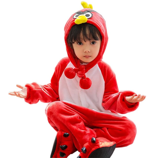 Children's Pajamas for Boys Girls Unicorn Pajamas Flannel Kids Pijamas Set Animal Kids Sleepwear Winter Boys Gilrs Onesies 4-12