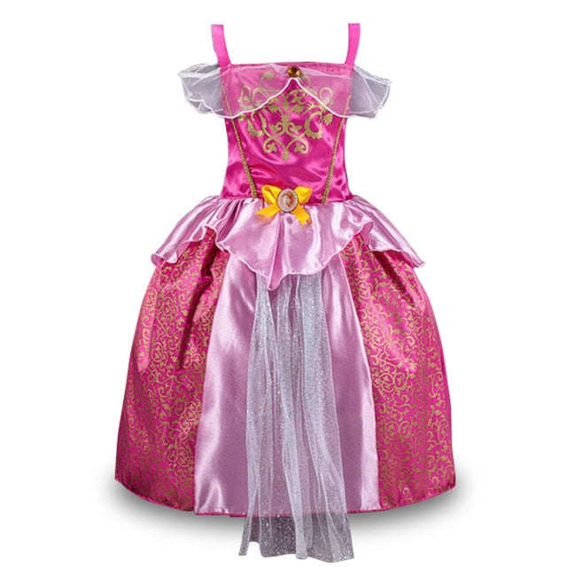 PaMaBa Elegant Princess Dress for Girls Rapunzel Cinderella Cosplay Costume Children's Party Dress-up Snow White Kids Ball Gown