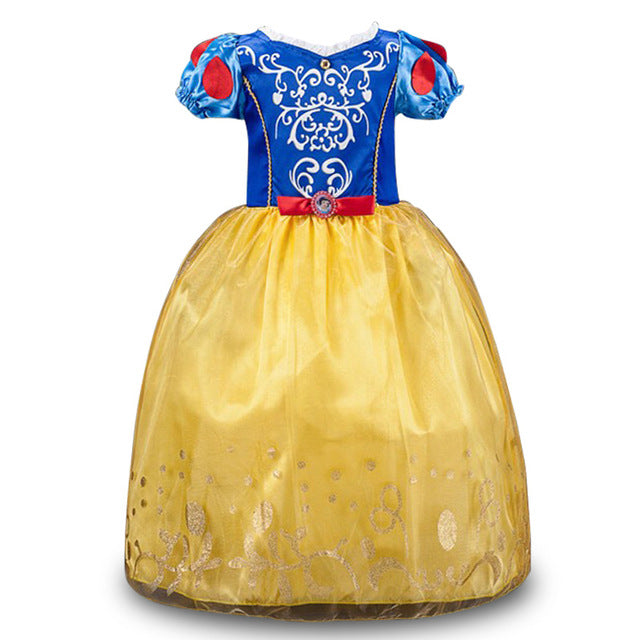 PaMaBa Elegant Princess Dress for Girls Rapunzel Cinderella Cosplay Costume Children's Party Dress-up Snow White Kids Ball Gown
