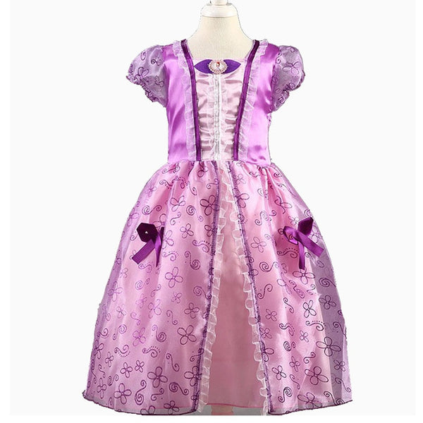 PaMaBa Elegant Princess Dress for Girls Rapunzel Cinderella Cosplay Costume Children's Party Dress-up Snow White Kids Ball Gown