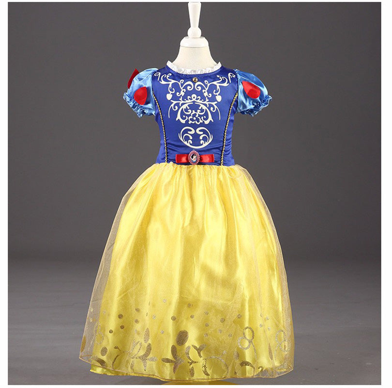PaMaBa Elegant Princess Dress for Girls Rapunzel Cinderella Cosplay Costume Children's Party Dress-up Snow White Kids Ball Gown