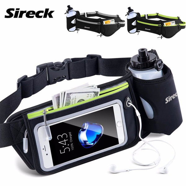 Sireck Running Bag Men Women Running Waist Bag Hydration Belt Waterproof Sport Gym Fitness Trail Run Bag Sports Accessories