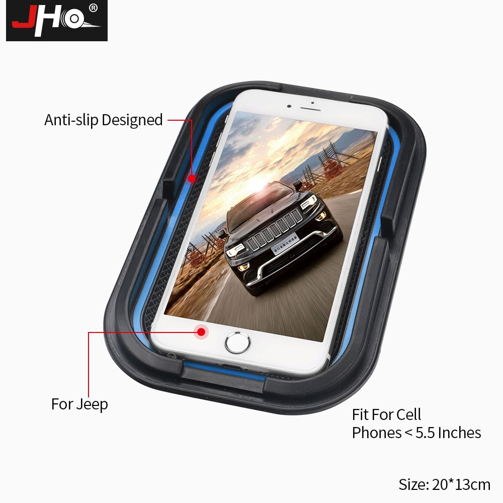 JHO Mobiles Cell Phones Anti Slip Mat Pad Holder for Ford Explorer New EDGE Jeep Grand Cherokee Patriot Car Styling Accessories