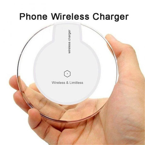 Qi Ultra Slim Wireless Charger Crystal Clear Charging Pad LED Lighting for Samsung S7 S8 S8 Plus New Arrival