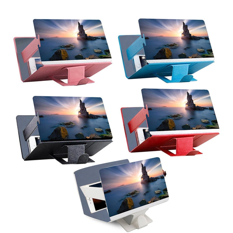 Universal Mobile Phone 3D Screen HD Video Amplifier Magnifying Glass Stand Bracket Holder EM88