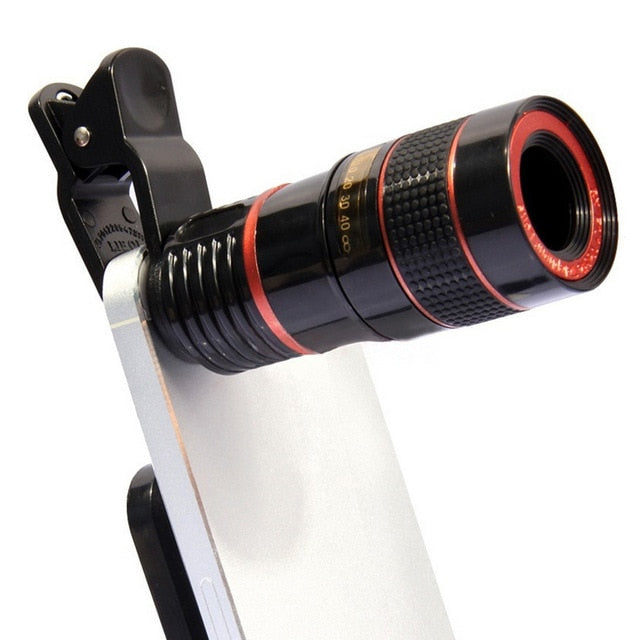 8x Zoom Optical Telescope Mobile Phone Camera Lens with Clip for iPhone Samsung HTC Huawei Sony EM88