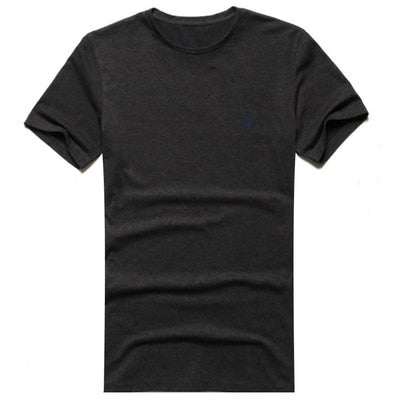 new spring & summer AS mens t-shirt fitness cotton tee tops sheep head logo solid basic T-shirt casual brand clothing T4307