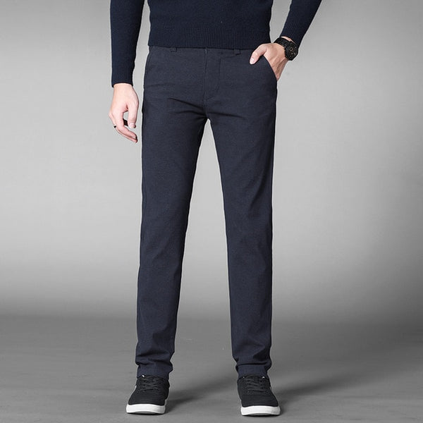 Plus Size 42 44 46 Casual Pants Men 2019 Spring New Business Fashion Elastic Force Trousers Male Brand Clothes