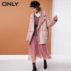 ONLY womens' winter new lamb cashmere suede cotton jacket