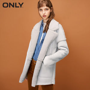 ONLY womens' winter new lamb cashmere suede cotton jacket