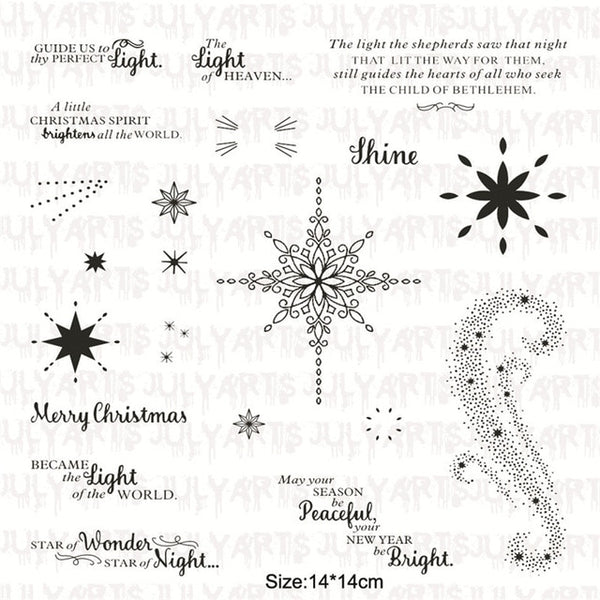 14*14cm 203*83mm Rubber Stamp Clear Metal Cutting Dies New 2019 Scrapbooking Card Star Christmas Die Stamp Stencil cut