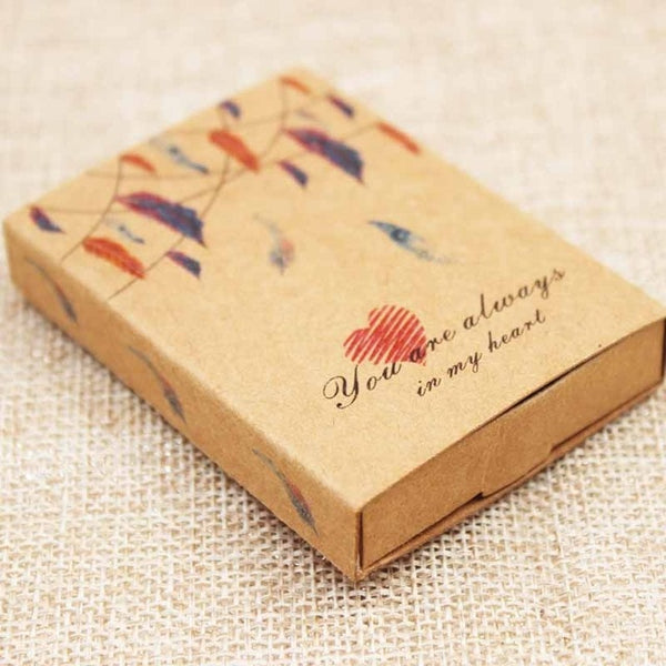 Dreamcatcher printed gift box Diy handmade love wedding favor box UK/USA country signal gift package box 12pcs +12pc inner card
