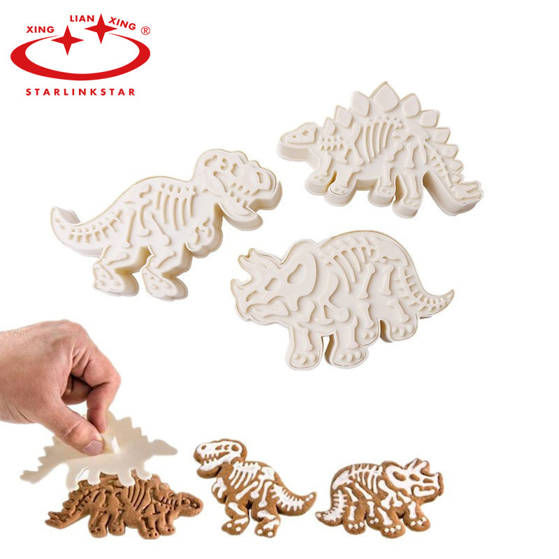 StarLinkStar. 3pcs/set Dinosaur Cookies Cutter Biscuit Mould Set Baking Tools Cutter Tools Cake Decoration Bakeware Mold Kitchen