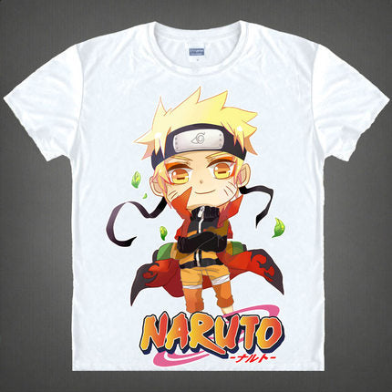 Kakashi Gaara T Shirt Naruto Sasuke T-shirt One Piece Anime Tee Shirt 3D Cartoon Print Short Sleeve School Classmate Cute Wear