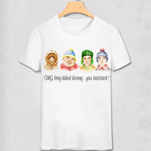 South Park T Shirt New York Geek Funny Design T-shirt Stan Marsh Kenny Diy Cartoon Short Sleeve O Neck Tees