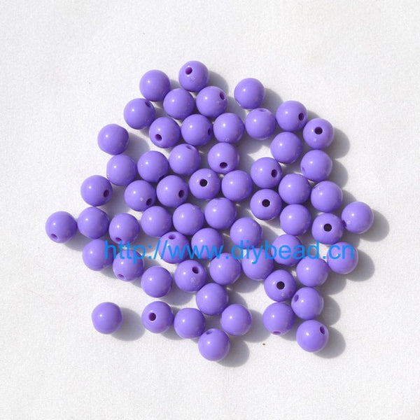 100pcs DIY Bracelet Accessories Children Gift Handcraft Department 18 Color 8MM Round Shape Acrylic Sugar Beads Jewelry Findings