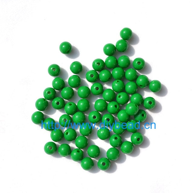 100pcs DIY Bracelet Accessories Children Gift Handcraft Department 18 Color 8MM Round Shape Acrylic Sugar Beads Jewelry Findings
