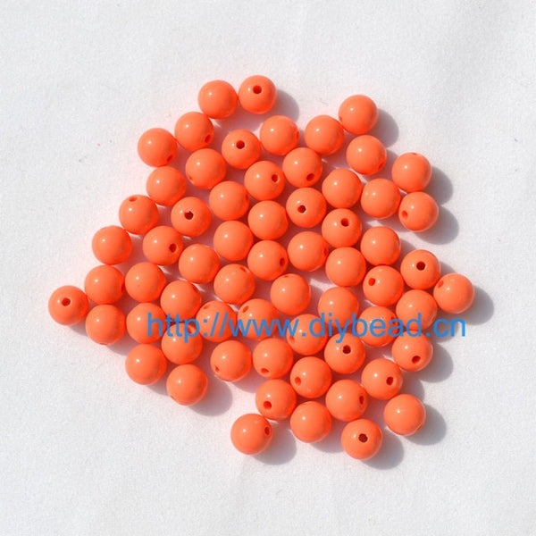 100pcs DIY Bracelet Accessories Children Gift Handcraft Department 18 Color 8MM Round Shape Acrylic Sugar Beads Jewelry Findings