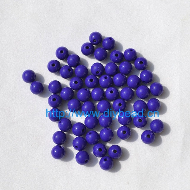 100pcs DIY Bracelet Accessories Children Gift Handcraft Department 18 Color 8MM Round Shape Acrylic Sugar Beads Jewelry Findings